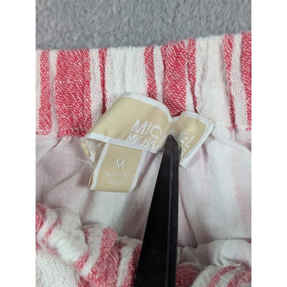 Michael Kors Dress Womens Size Medium Pink Linen Off The Shoulder Knee Length - Picture 3 of 7